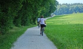 Gruppe Radfahrer